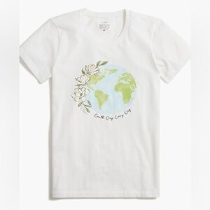 J Crew Earth Day Graphic Collector Tee Size XS